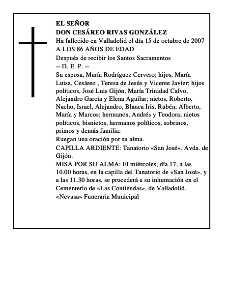 DON CESÁREO RIVAS GONZÁLEZ