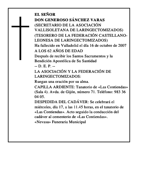 DON GENEROSO SÁNCHEZ VARAS