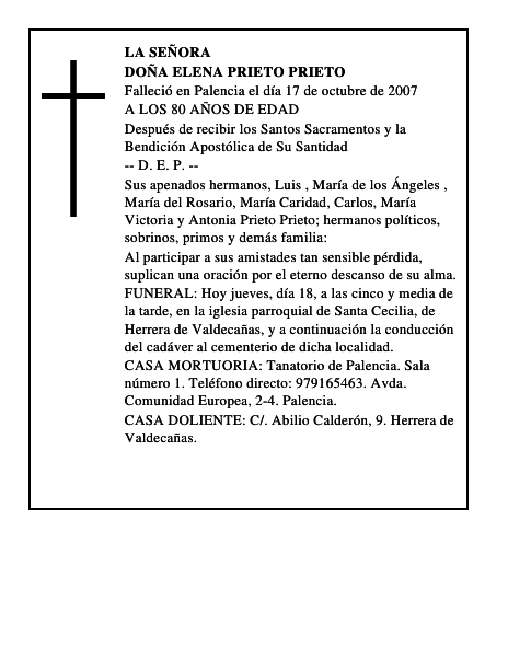 DOÑA ELENA PRIETO PRIETO