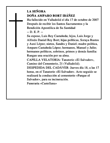 DOÑA AMPARO BORT IBÁÑEZ
