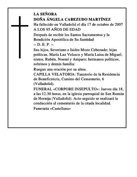DOÑA ÁNGELA CABEZUDO MARTÍNEZ