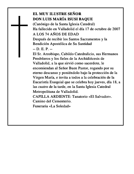 DON LUIS MARÍA ISUSI BAQUE