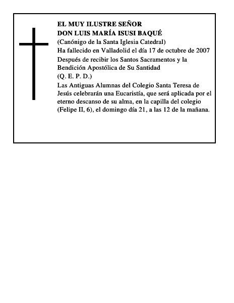 DON LUIS MARÍA ISUSI BAQUÉ