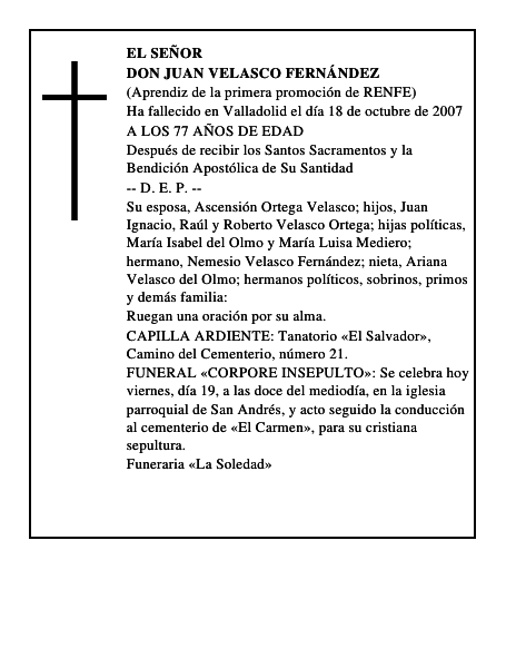 DON JUAN VELASCO FERNÁNDEZ