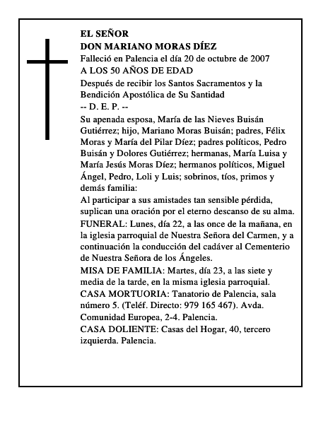DON MARIANO MORAS DÍEZ