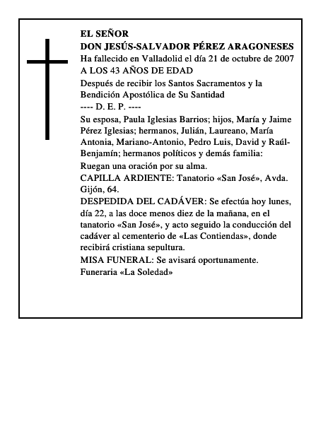 DON JESÚS-SALVADOR PÉREZ ARAGONESES