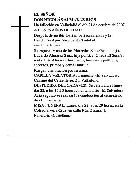 DON NICOLÁS ALMARAZ RÍOS
