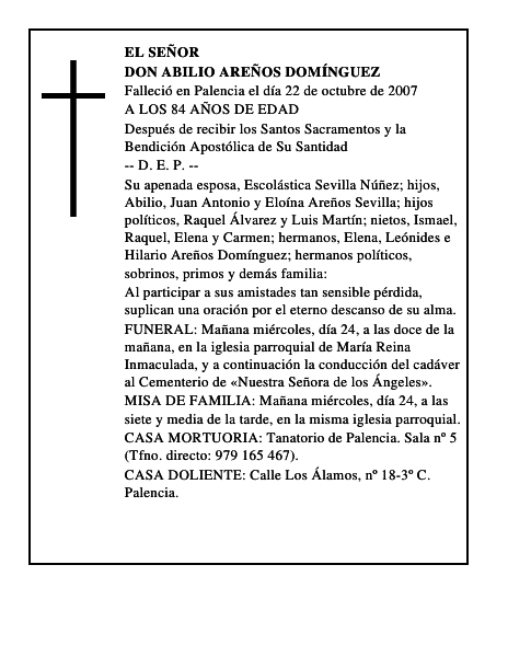 DON ABILIO AREÑOS DOMÍNGUEZ