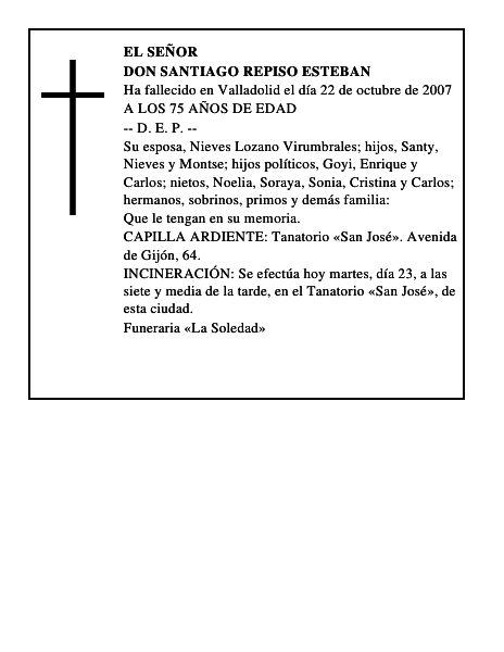DON SANTIAGO REPISO ESTEBAN