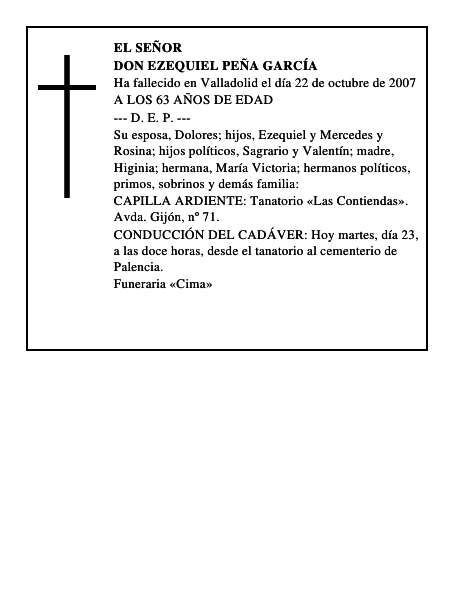 DON EZEQUIEL PEÑA GARCÍA