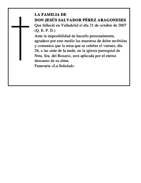 DON JESÚS SALVADOR PÉREZ ARAGONESES