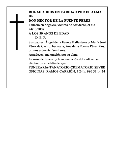 DON HÉCTOR DE LA FUENTE PÉREZ