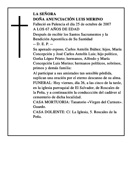 DOÑA ANUNCIACIÓN LUIS MERINO
