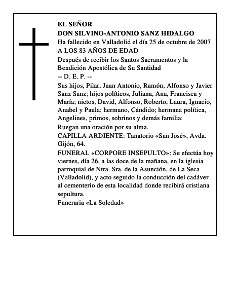 DON SILVINO-ANTONIO SANZ HIDALGO