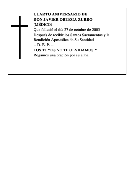 DON JAVIER ORTEGA ZURRO