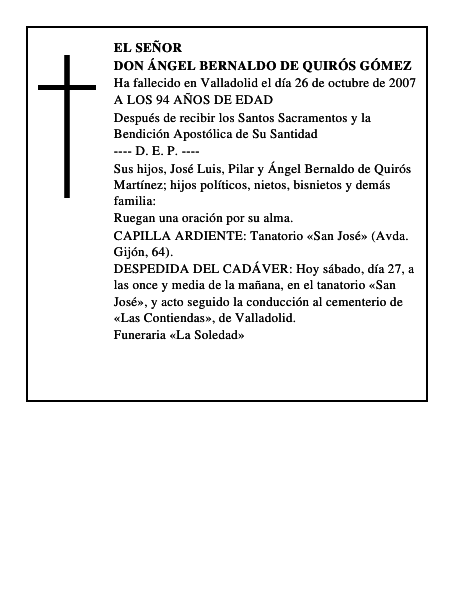 DON ÁNGEL BERNALDO DE QUIRÓS GÓMEZ