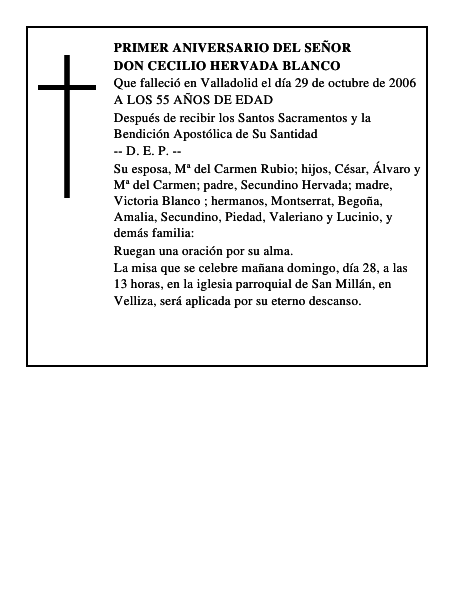 DON CECILIO HERVADA BLANCO