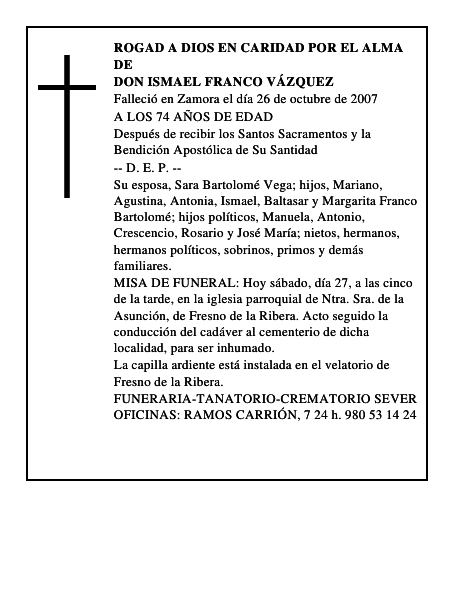 DON ISMAEL FRANCO VÁZQUEZ