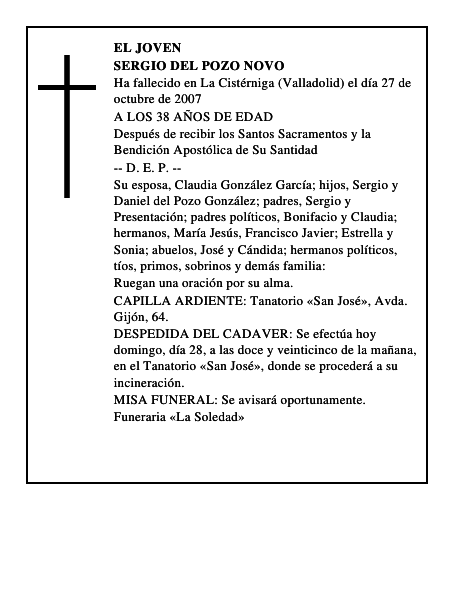SERGIO DEL POZO NOVO