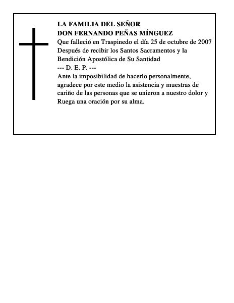 DON FERNANDO PEÑAS MÍNGUEZ