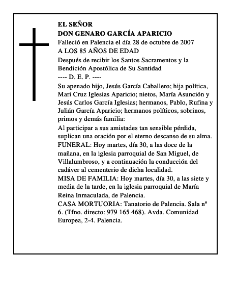 DON GENARO GARCÍA APARICIO