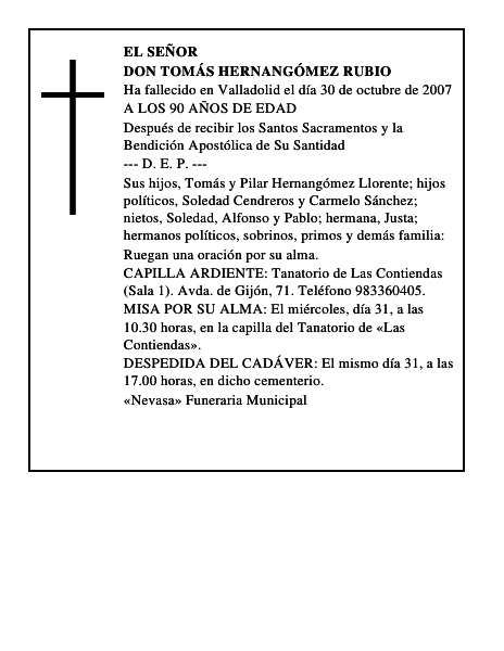DON TOMÁS HERNANGÓMEZ RUBIO