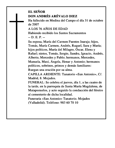 DON ANDRÉS ARÉVALO DIEZ