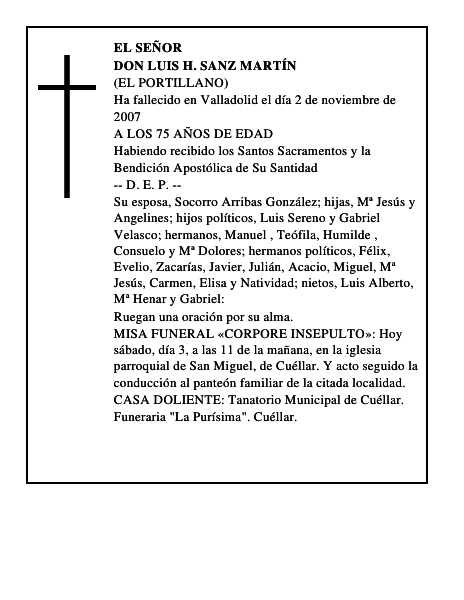 DON LUIS H. SANZ MARTÍN