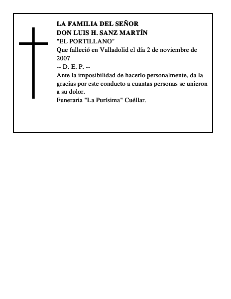 DON LUIS H. SANZ MARTÍN
