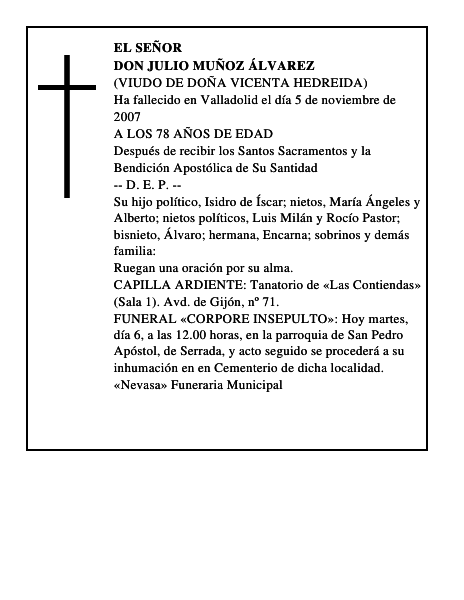 DON JULIO MUÑOZ ÁLVAREZ
