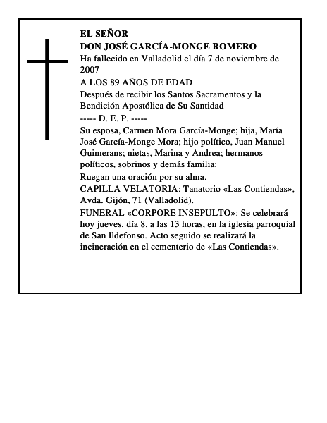 DON JOSÉ GARCÍA-MONGE ROMERO