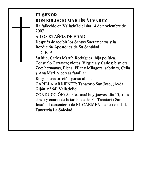 DON EULOGIO MARTÍN ÁLVAREZ