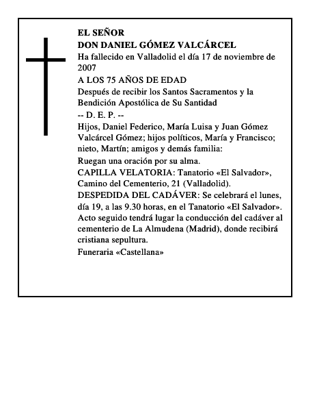 DON DANIEL GÓMEZ VALCÁRCEL