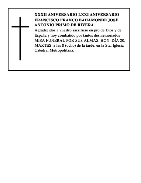FRANCISCO FRANCO BAHAMONDE JOSÉ ANTONIO PRIMO DE RIVERA