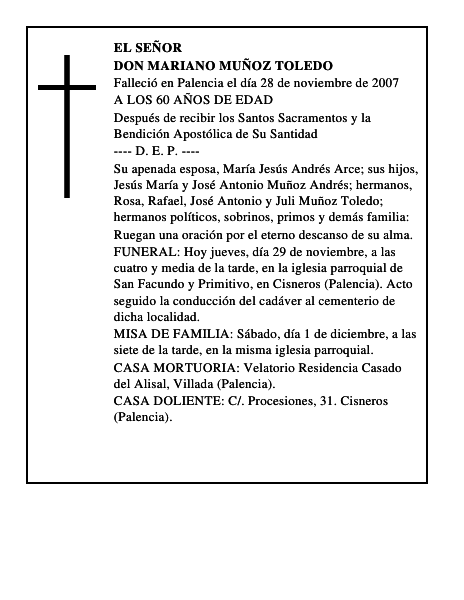 DON MARIANO MUÑOZ TOLEDO