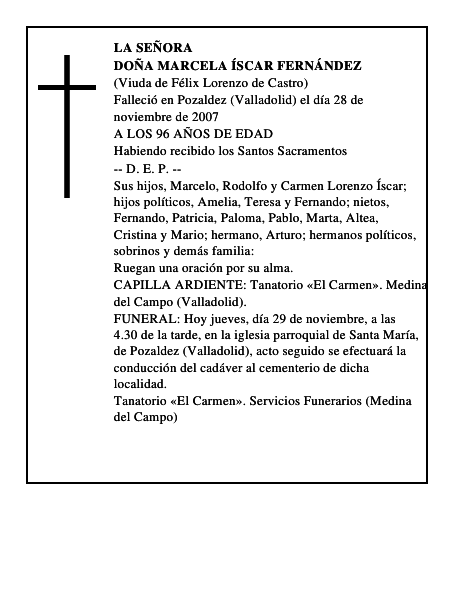 DOÑA MARCELA ÍSCAR FERNÁNDEZ