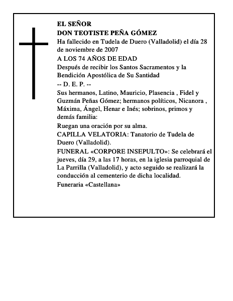 DON TEOTISTE PEÑA GÓMEZ