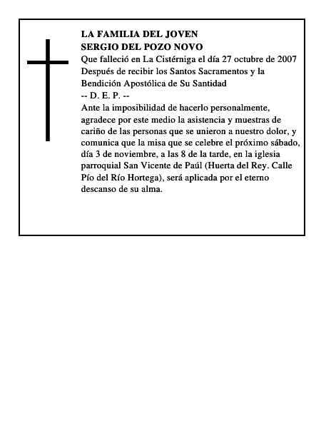SERGIO DEL POZO NOVO