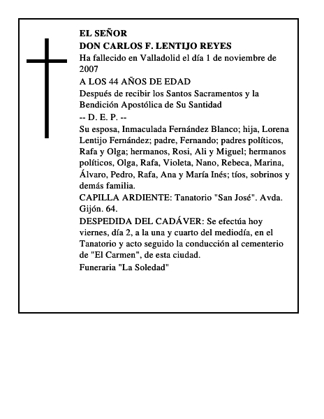 DON CARLOS F. LENTIJO REYES