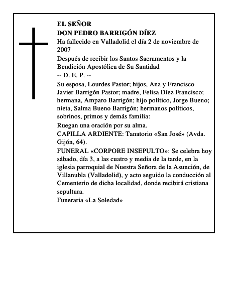 DON PEDRO BARRIGÓN DÍEZ