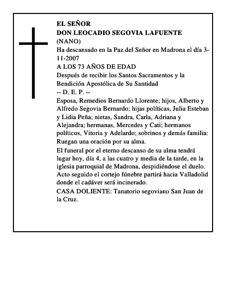 DON LEOCADIO SEGOVIA LAFUENTE