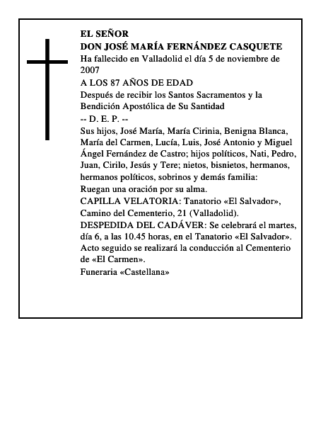 DON JOSÉ MARÍA FERNÁNDEZ CASQUETE