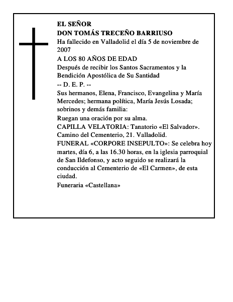 DON TOMÁS TRECEÑO BARRIUSO