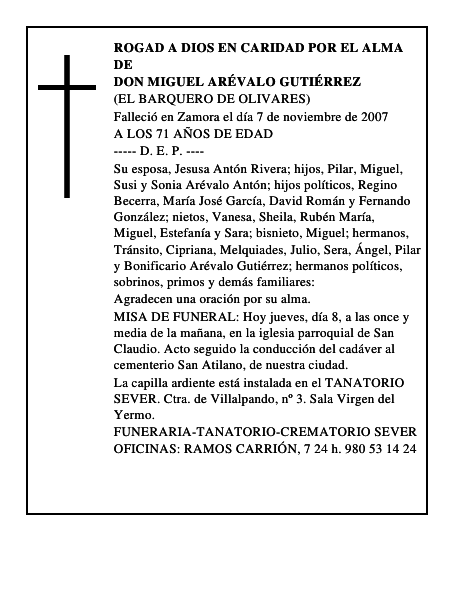 DON MIGUEL ARÉVALO GUTIÉRREZ
