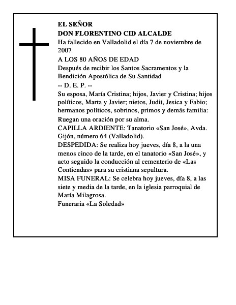 DON FLORENTINO CID ALCALDE