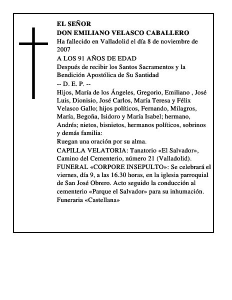 DON EMILIANO VELASCO CABALLERO