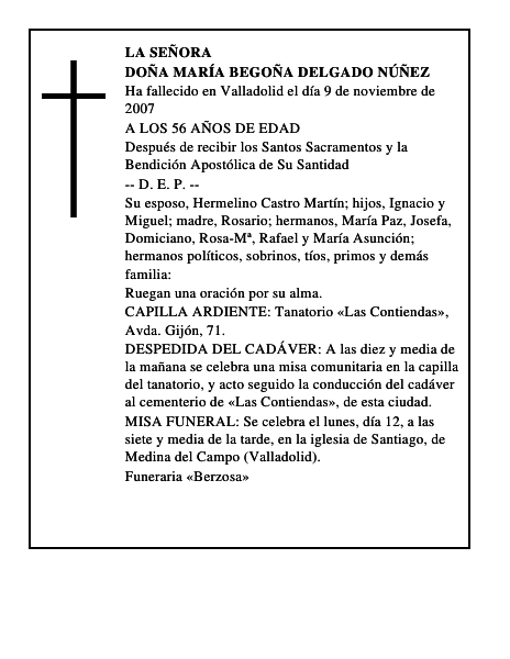 DOÑA MARÍA BEGOÑA DELGADO NÚÑEZ