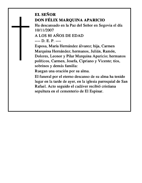DON FÉLIX MARQUINA APARICIO