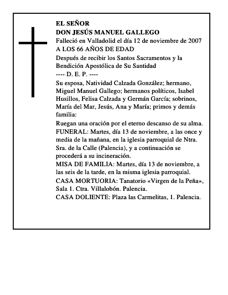 DON JESÚS MANUEL GALLEGO