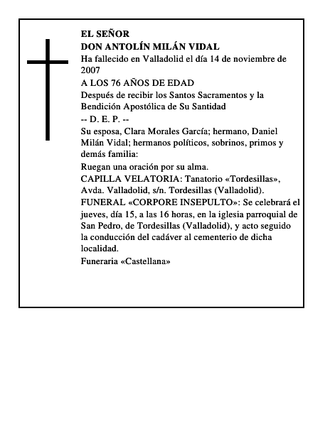 DON ANTOLÍN MILÁN VIDAL